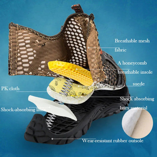 Men’s Barefoot Water Shoes – Breathable Outdoor Sneakers for Hiking, Beach & Wading